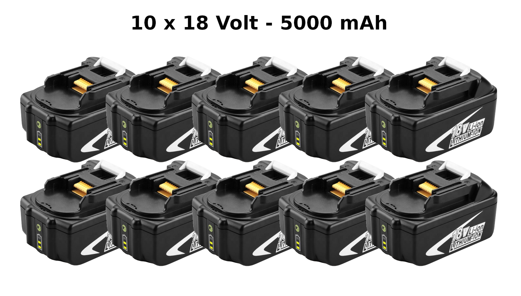 5 x Accu voor Makita BL1860 - 18 volt -  6000 Mah -  (5 stuks)