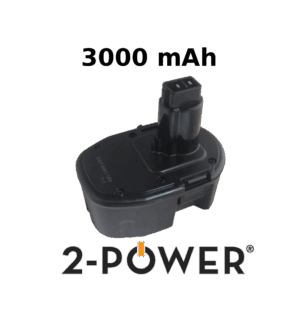 2-power Accu voor DeWalt DW9091 - 14,4V - Ni-MH - 3000 Mah (professioneel gebruik)
