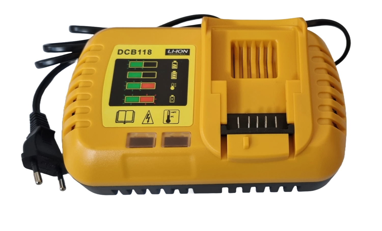 Snellader DCB118 XR Li-Ion Acculader geschikt voor alle DeWalt accu's 10.8 - 14.4 - 18 en 54 Volt - 8Amp