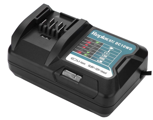 DC10WD lader voor de 10,8 en 12 volts li-ion accu's van Makita