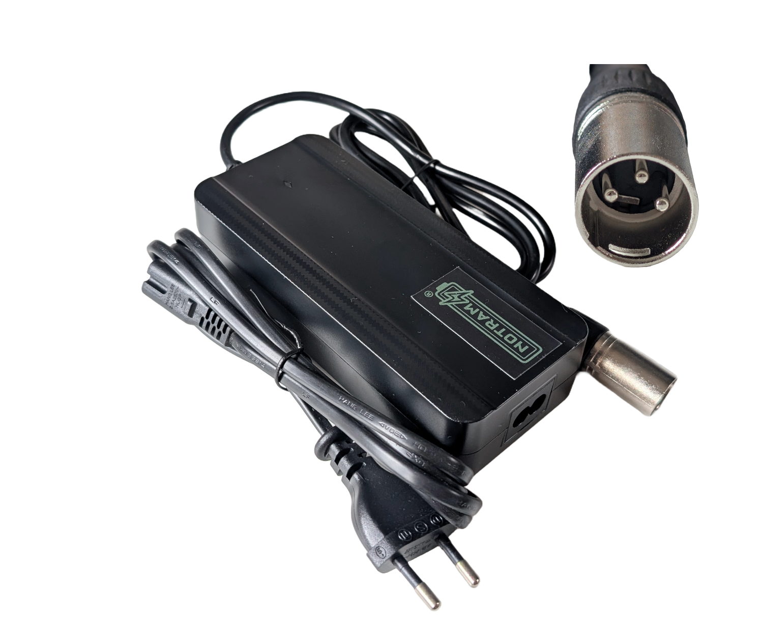 Lader voor diverse 36 volts Fietsaccu's met ronde 3 pins connector