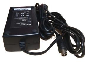 Lader voor diverse 36 volts Fietsaccu's, ronde connector met middenpin.