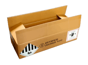 Gevaarlijke stoffen doos, UN geteste doos 48cm x 19cm  x 12 cm (5 stuks)