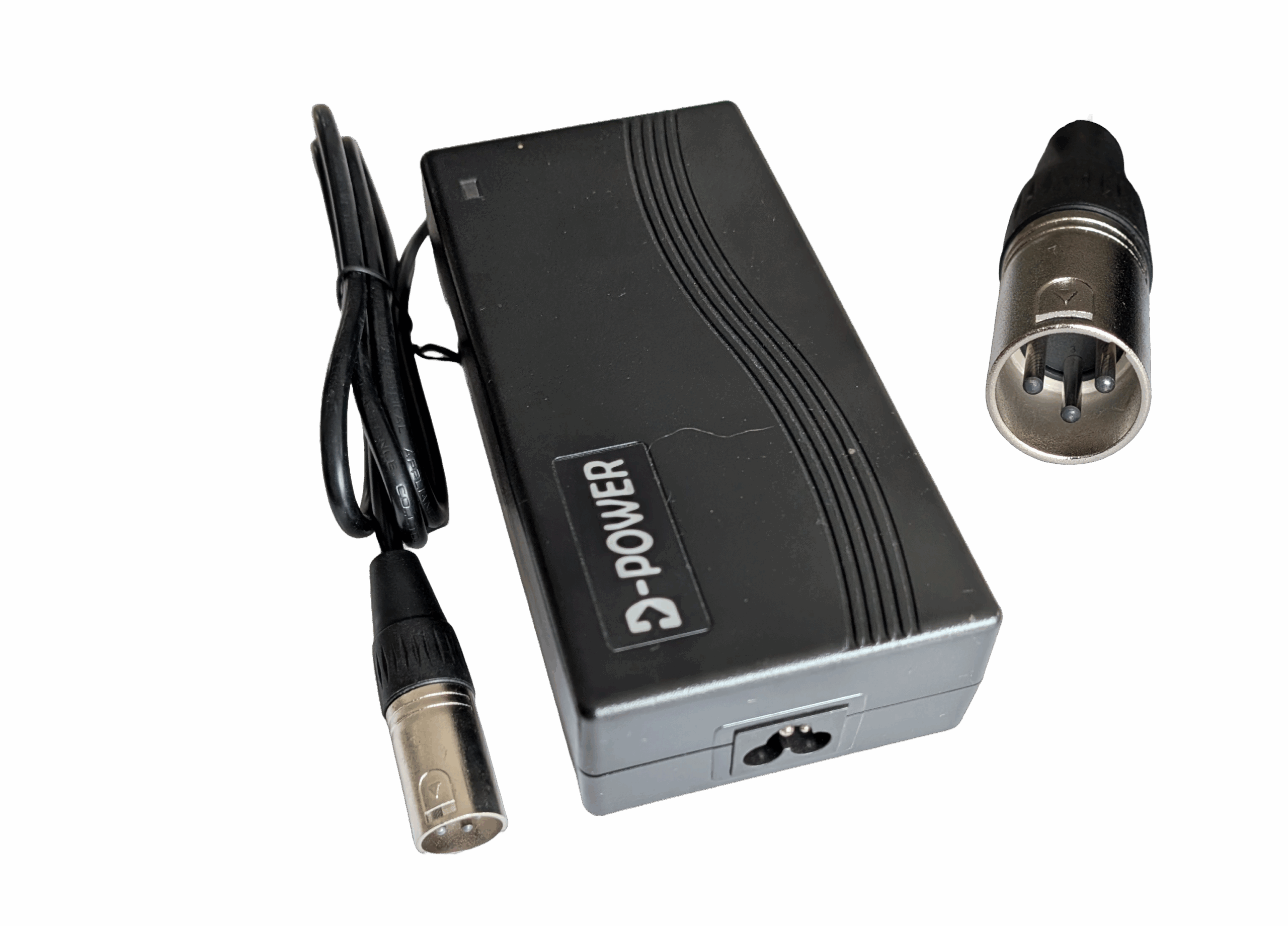 fietsacculader 54,6 volt / 2 A output voor 48 volts accu's met 3 pins XLR connector