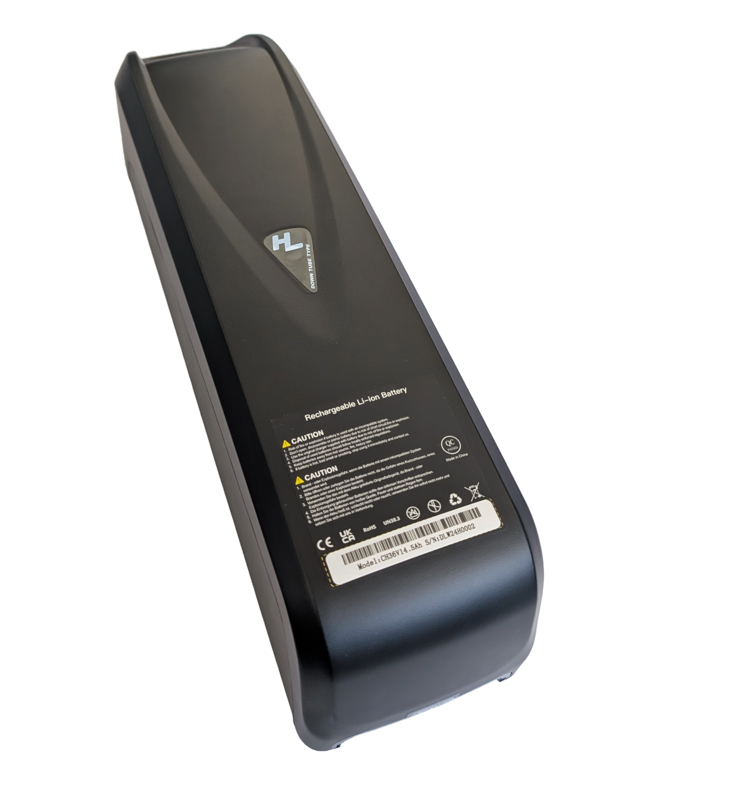 Hailong Downtube universele accu voor diverse verschillende fietsen - 36 volt - 14.5 Ah - 522 WH