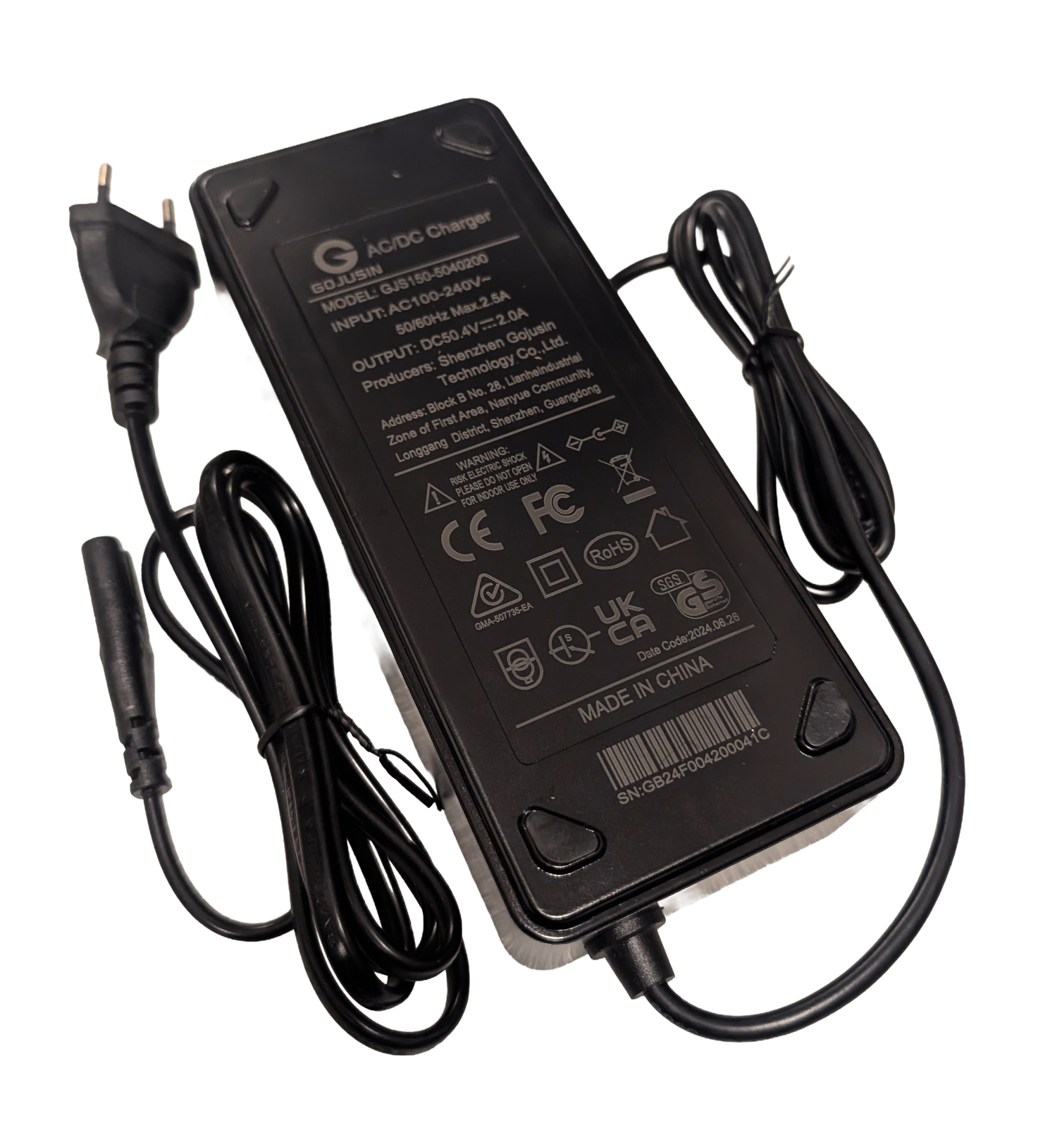 Fietsaccu lader voor onze compatible Bafang Accu's - 43 Volt - 2 ampere